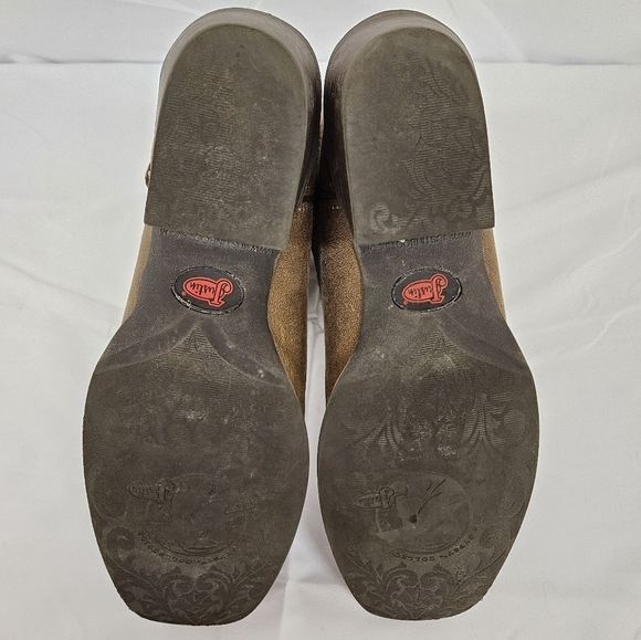 Justin Gypsy Chellie Leather Square Toe Western Cowgirl Boots in Tan Sz 10.5 - Picture 11 of 12